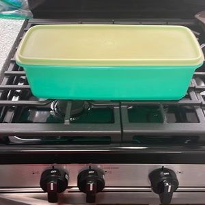 Vintage Tupperware celery crisper container 3 pc set.